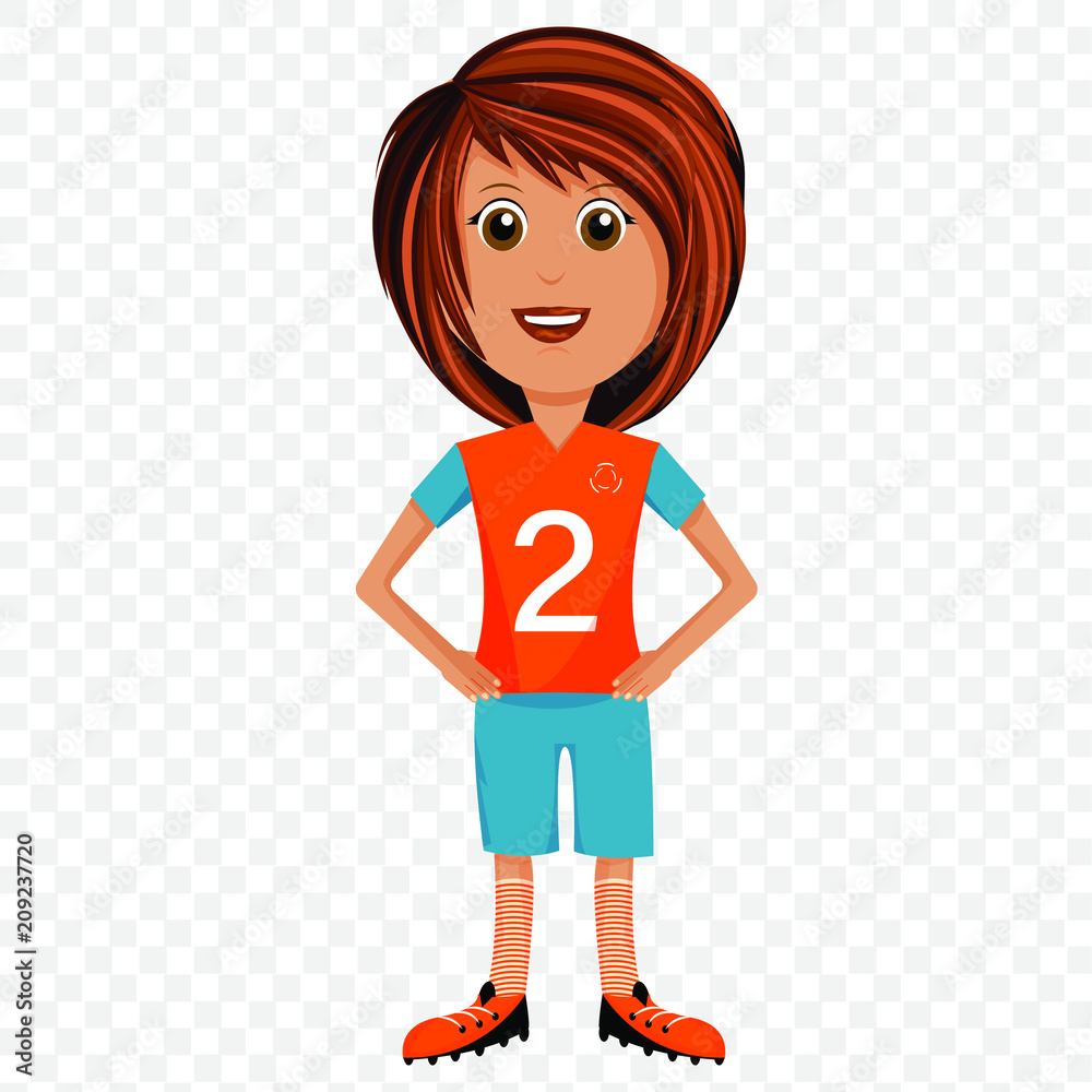 Illustration einer jungen Fußballerin Illustration einer jungen Fußballerin