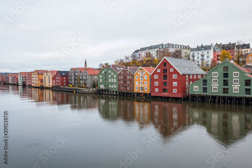 View of the marina and port in Bodo at evening. Norway. Skyline of city. © johnkruger1