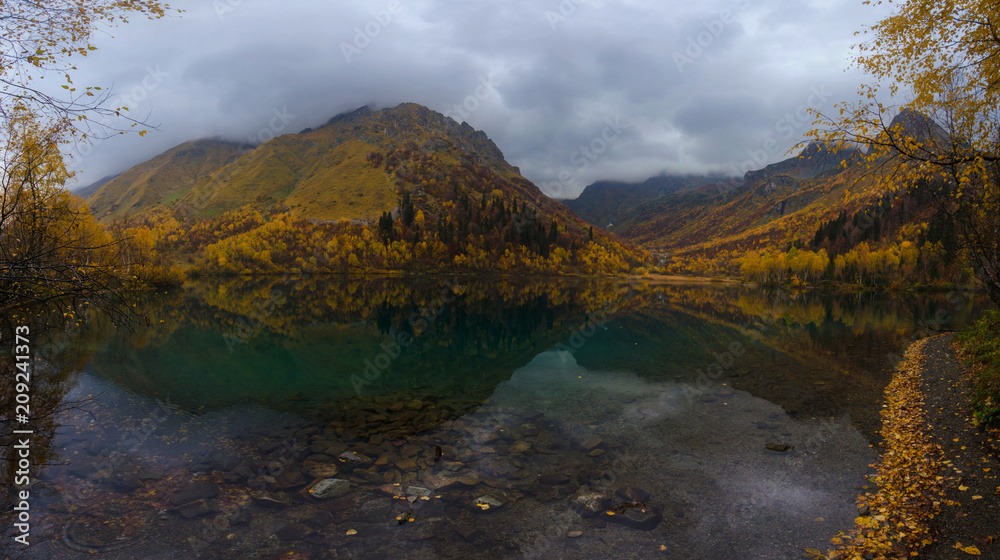 autumn on a mountain lake