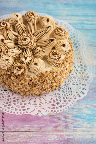 Cake on gradient color back...