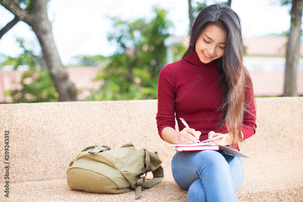 Happy woman student,Education concept Happy woman student,Education concept