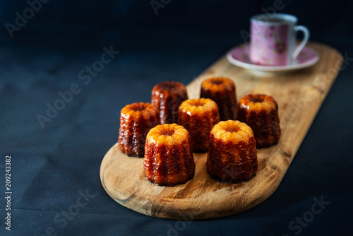 Canele is a small French pastry with rum and vanilla