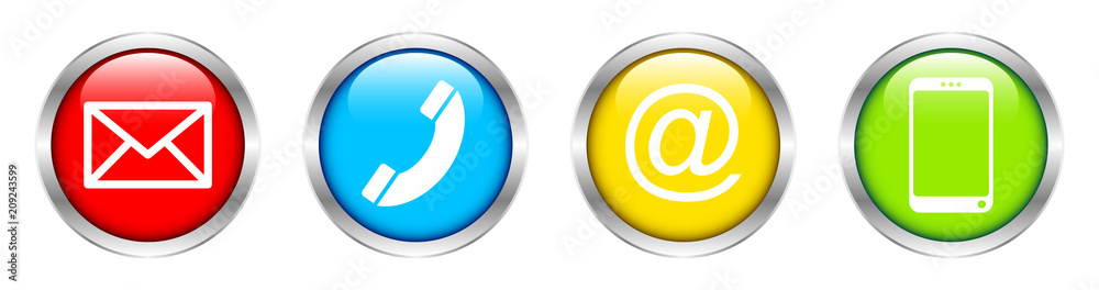 Buttons Contact Color Silver Buttons Contact Color Silver