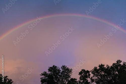 Colorful Rainbow in Colorful Sky