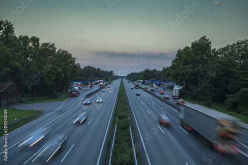 German Motorway in the Morning