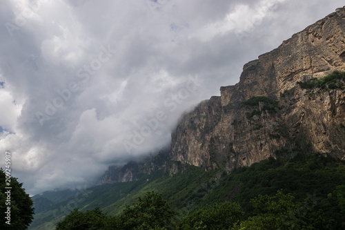 Clouds over mountains