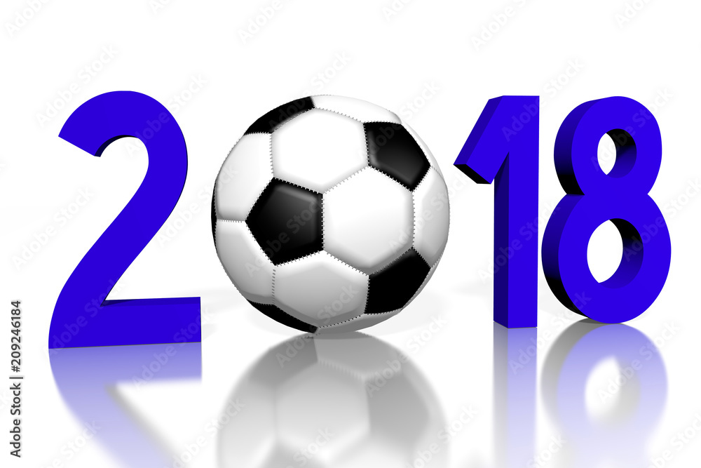 Obraz premium 3D soccer concept - 2018