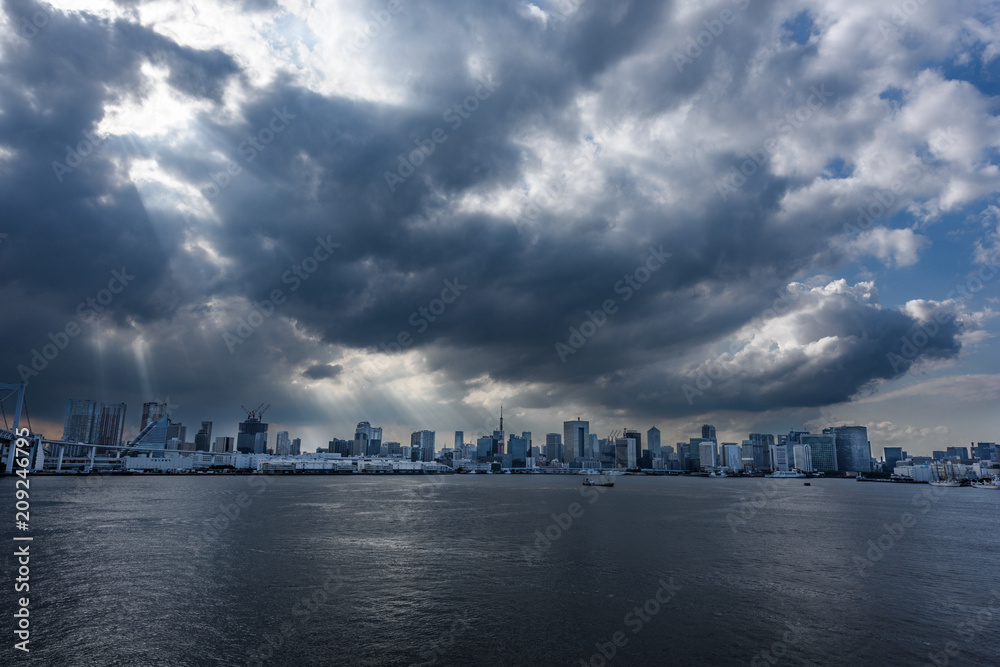 Obraz premium 都市風景 Mystical Tokyo