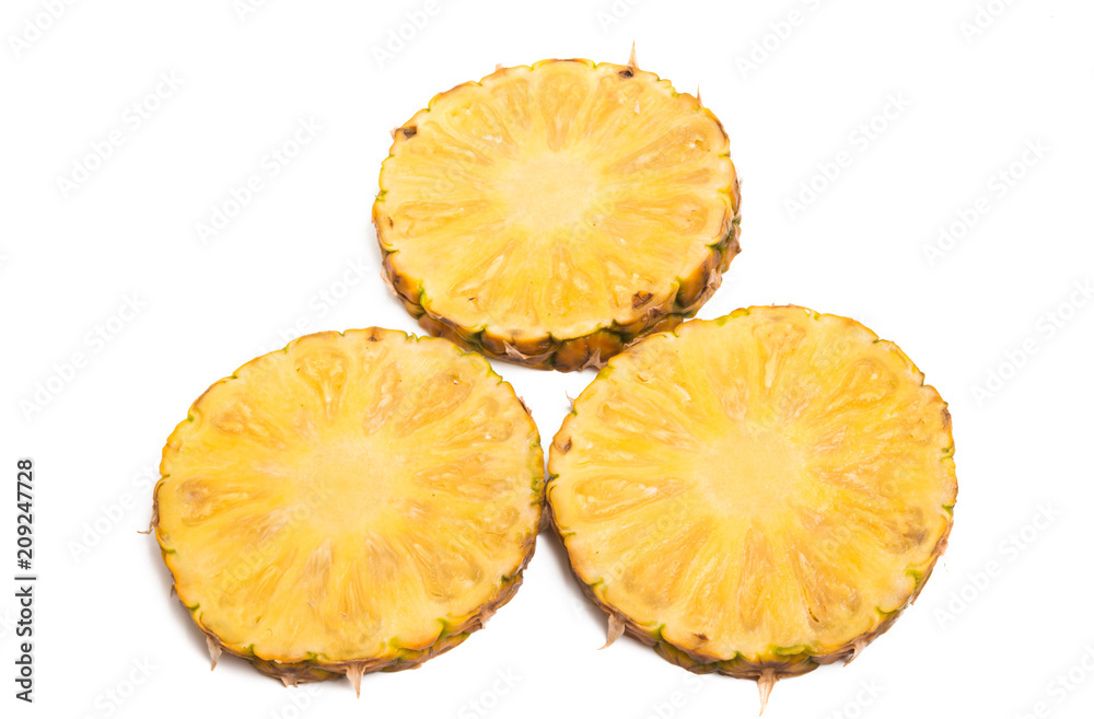 pineapple sliced isolated pineapple sliced isolated