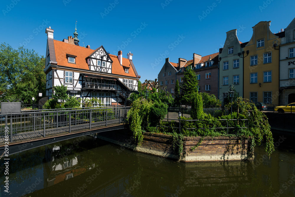 Old Miller`s house and other  Historycal architecture in Gdansk, Poland.