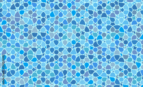 Rounded knots pattern background, flat style.