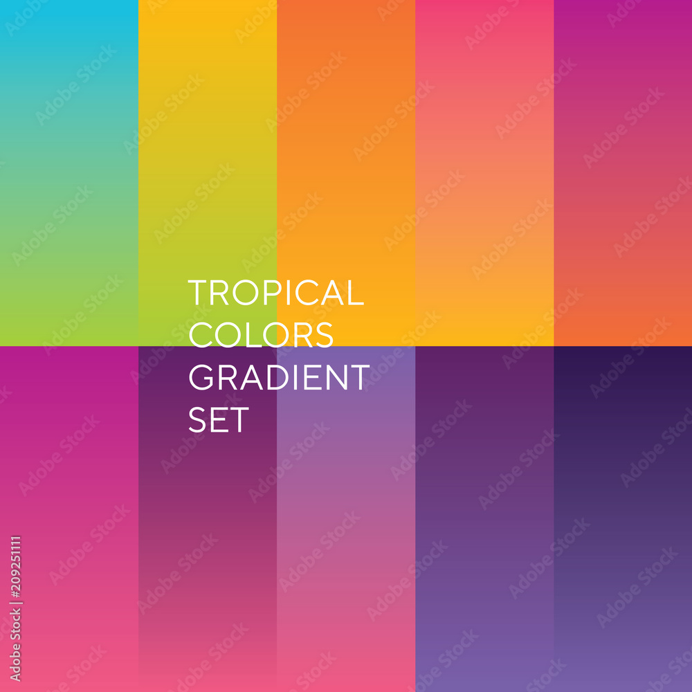 Fototapeta premium Exotic sunset colors palette.