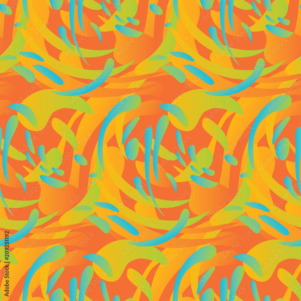 Abstract organic curve forms seamless pattern.