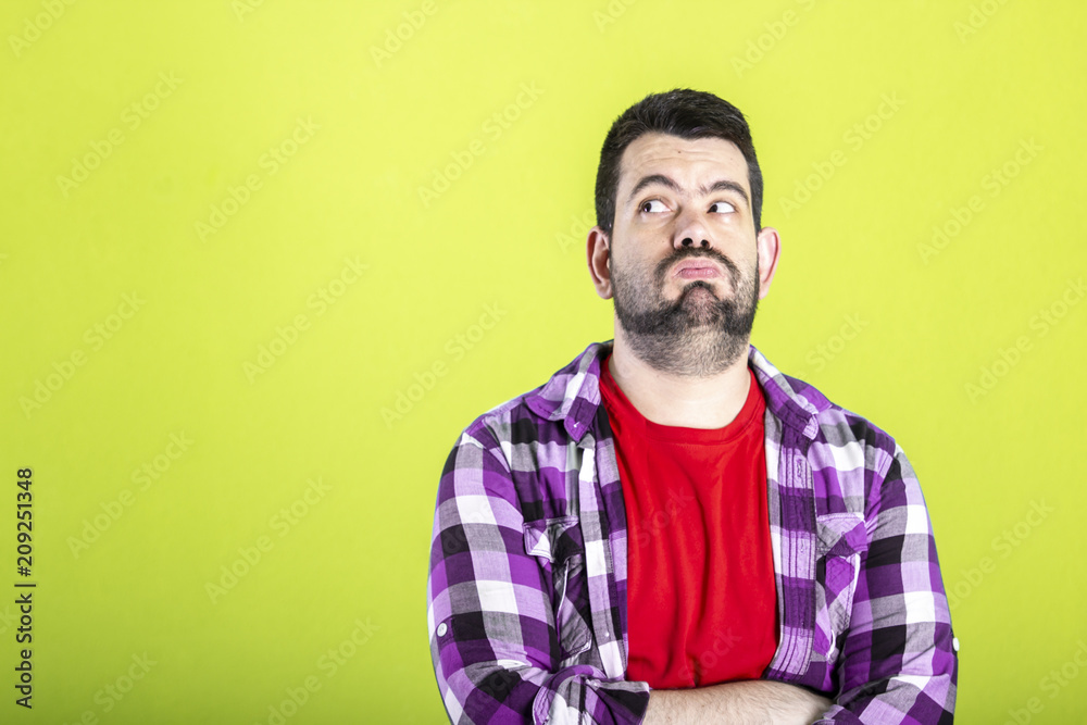 Tired or bored Caucasian hipster young Tired or bored Caucasian hipster young