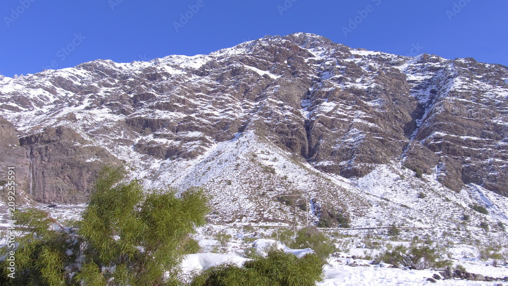Landscape of mountain snow and nature