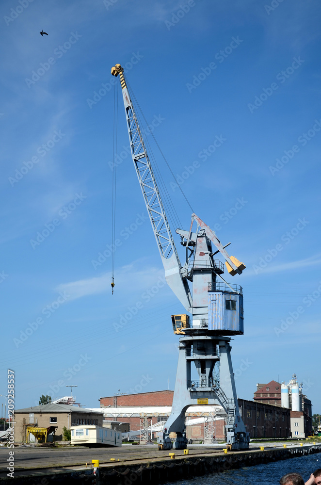Port machines in Gdansk, Baltic Sea, Poland