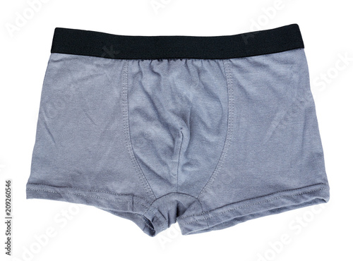 Underpants and clothing for kids isolated on white background