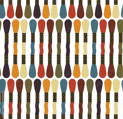 Collection of sets of Sewing equipment, dressmaking and needlework accessories icons set with needle tape measure zipper flat isolated vector illustration. Fashion industry, clothing, sewing, design.