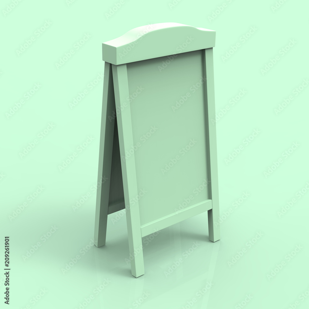 Chalkboard Sign 3D Render