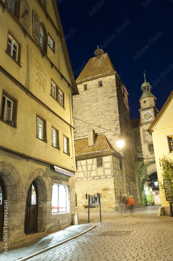 Fototapeta premium Medieval buildings and architecture in Rothenburg ob der Tauber, Germany