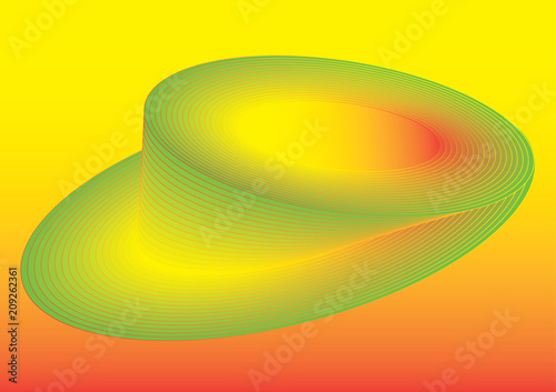 The background with the fancy shape in hot colors, vector.