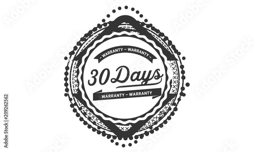 30 days  warranty icon stamp