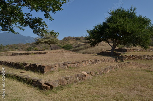 Piramides circulares Huachimontones en Tehuchitlan Jalisco México photo