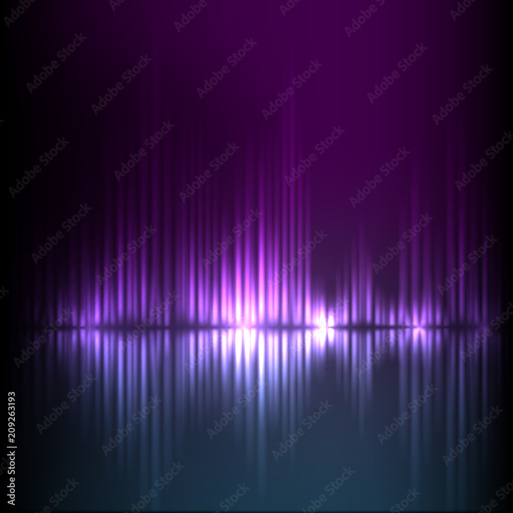 Blue-purple wave abstract equalizer background. EPS10 vector.