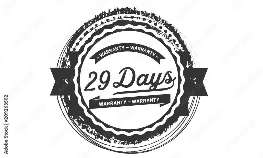Fototapeta premium 29 days warranty icon stamp
