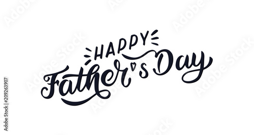 Happy Father s Day. Vector lettering illustration. Fun brush ink inscription for photo overlays  greeting card or print  poster design