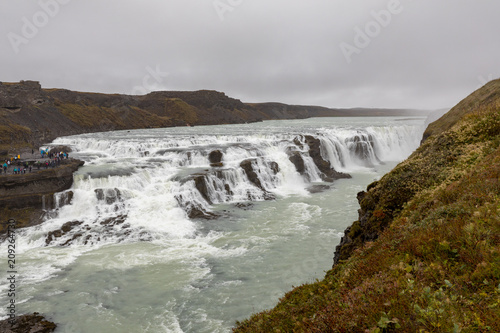 Gullfoss famous waterfall in Iceland