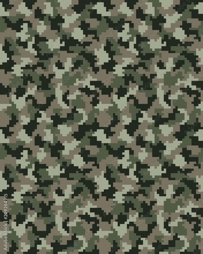 Seamless of digital camouflage of fashion pattern
