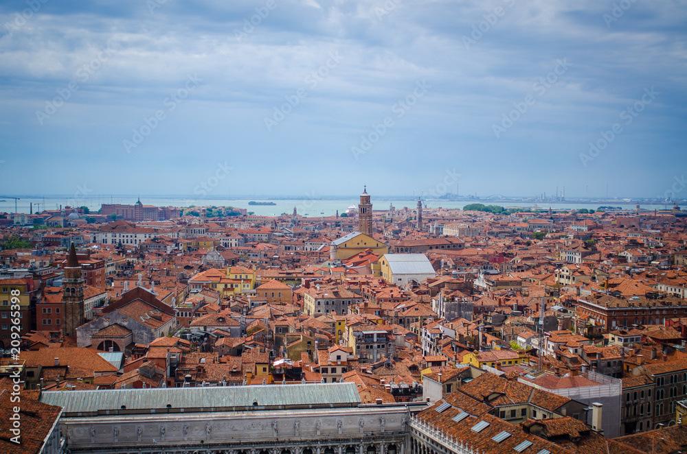 venice cityscape seen from campanile