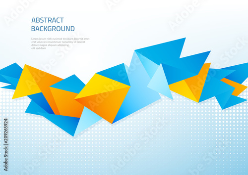 Abstract background with geometric shapes. Template on the theme of business and modern technology.