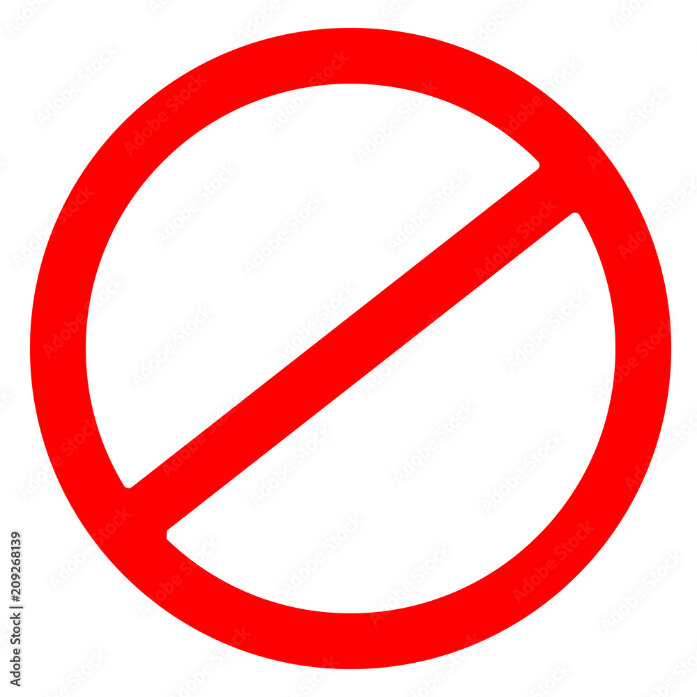 Prohibition stop sign with space for icon. Danger attention symbol Prohibition stop sign with space for icon. Danger attention symbol