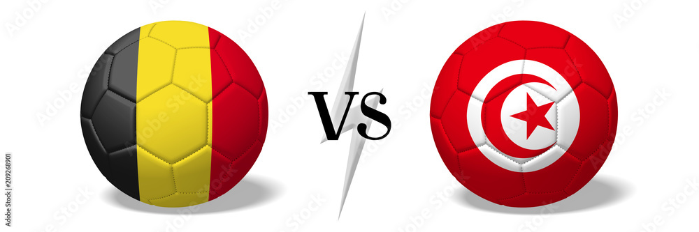 Soccer championship - Belgium vs Tunisia Soccer championship - Belgium vs Tunisia
