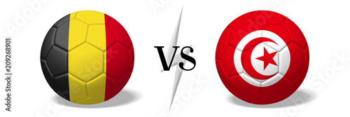 Soccer championship - Belgium vs Tunisia