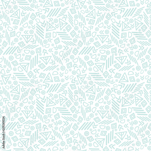 Blue tribal abstract seamless repeat pattern texture. Great for folk modern w...