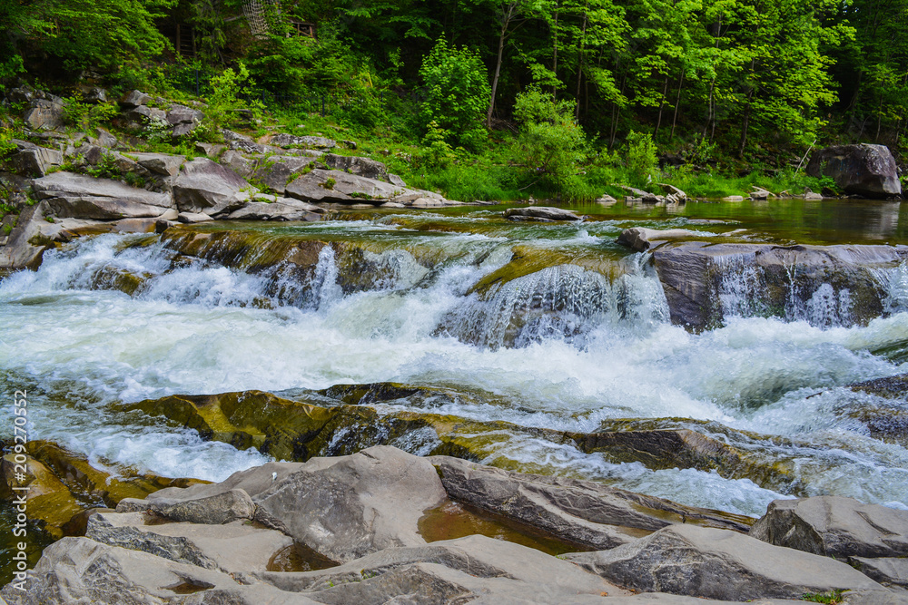 Probiy waterfall on the Prut River, in Yaremche Probiy waterfall on the Prut River, in Yaremche