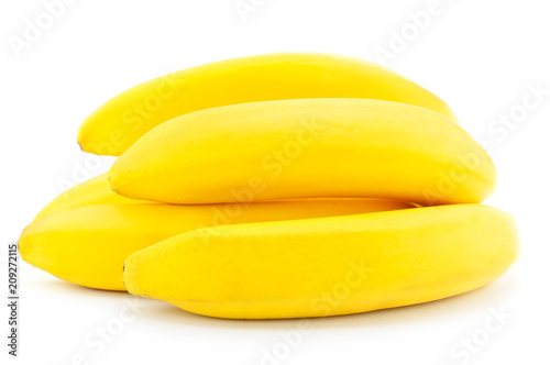 Bunch of bananas isolated on white background