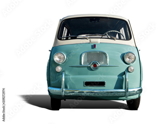 old Italian car isolated