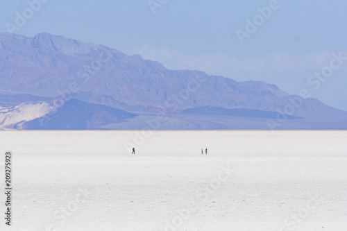 bad water basin  landscape on sunny day ,death valley national park,California,usa.