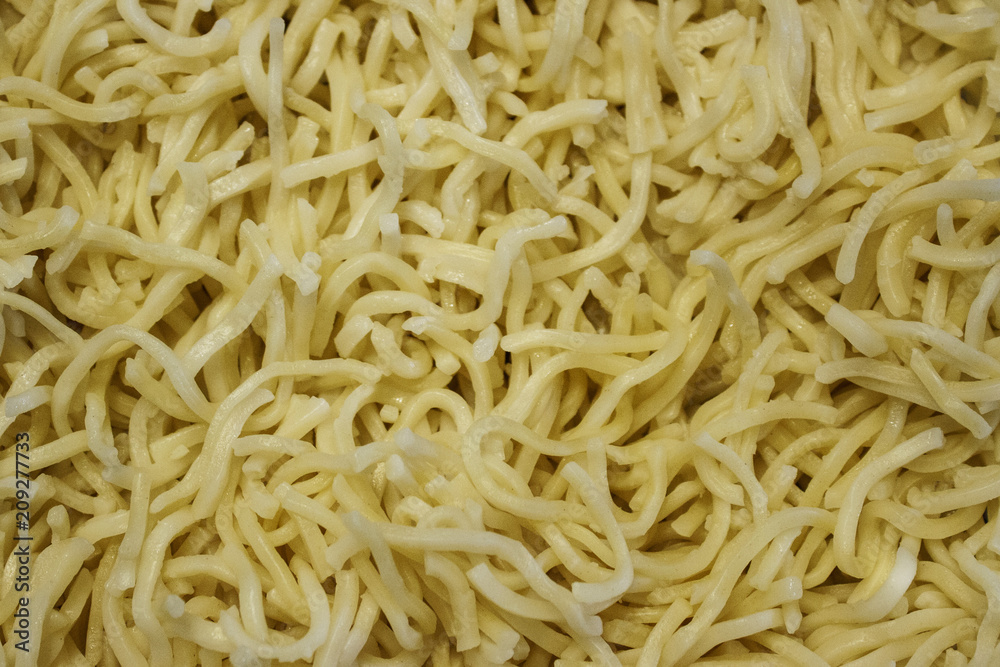 Close-up shot of ramen-style noodles Close-up shot of ramen-style noodles