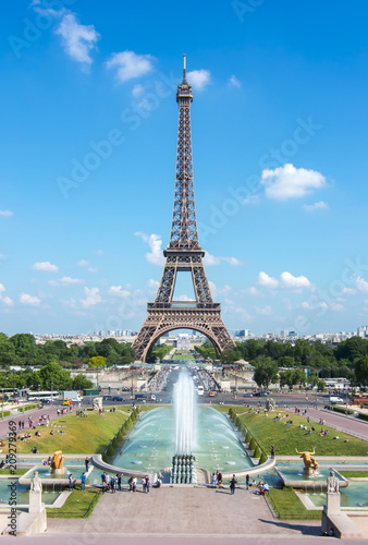 Eiffel Tower and Trocadero fountains, Paris, France