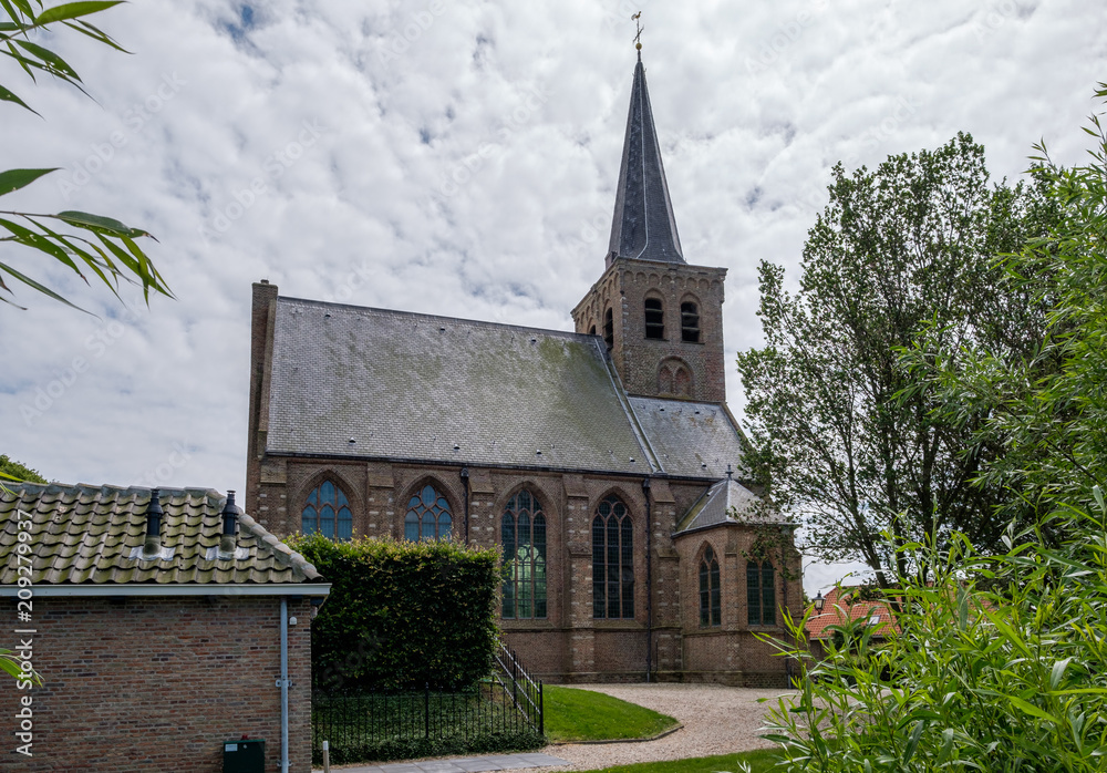 Village church of 't Woudt. A very old village (from 1277) in the province South Holland in the Netherlands. The village hardly changed over the years.