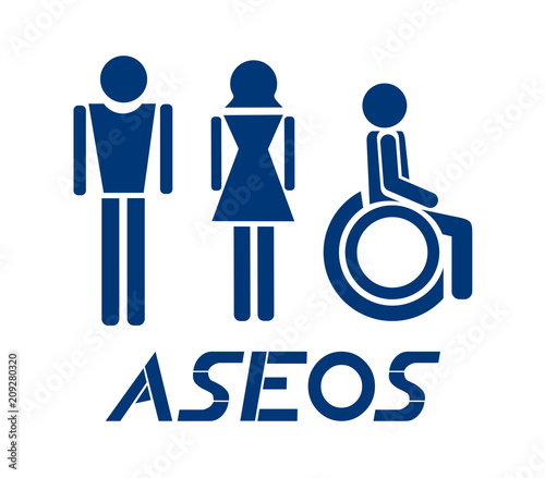 Toilet indications in spanish