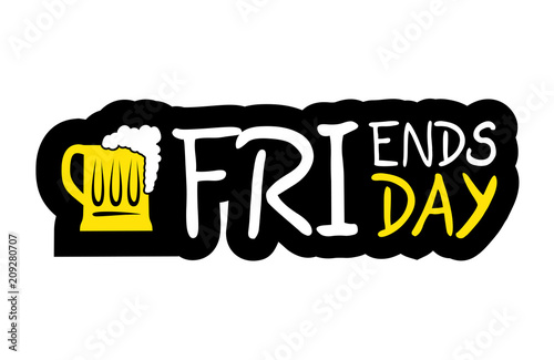 Friday friends beer symbol