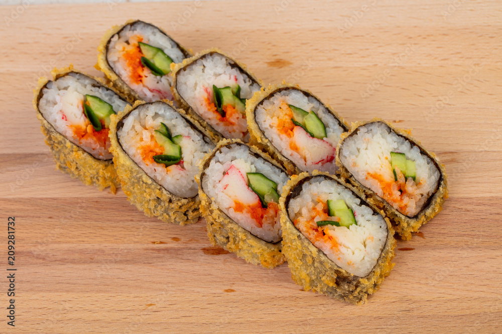 Tempura roll with crab Tempura roll with crab