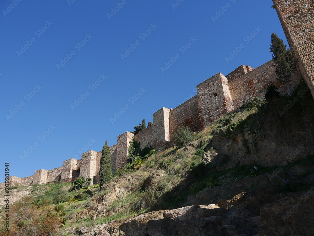the Alcazabar fortress in Malaga the Capital  city of the province of Andalucia in Southern Spain.
