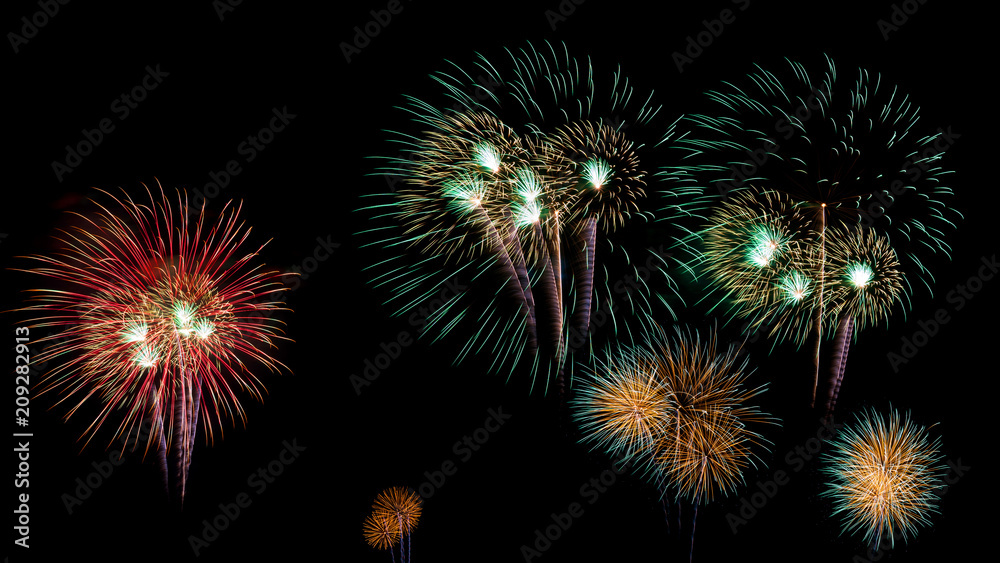 fireworks on black background fireworks on black background